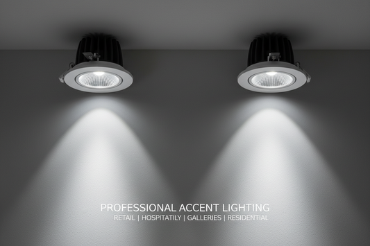 Adjustable COB LED Downlights Display