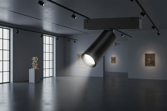 Cylindrical Track Spotlight Side View