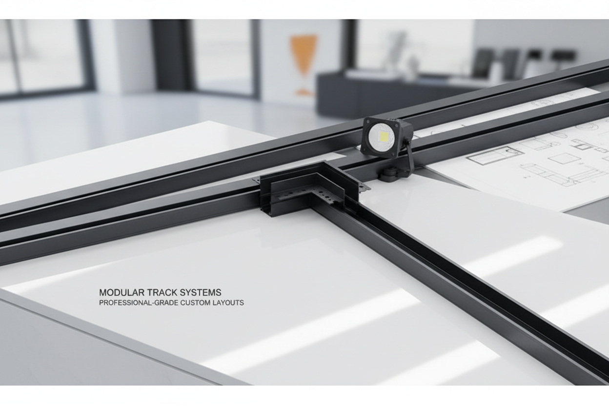 LED Track T-Connector Angled View