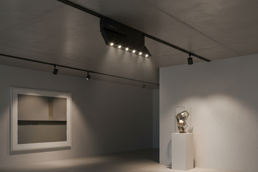 Track-Mounted LED Spotlight Display